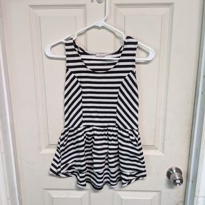 Striped peplum top